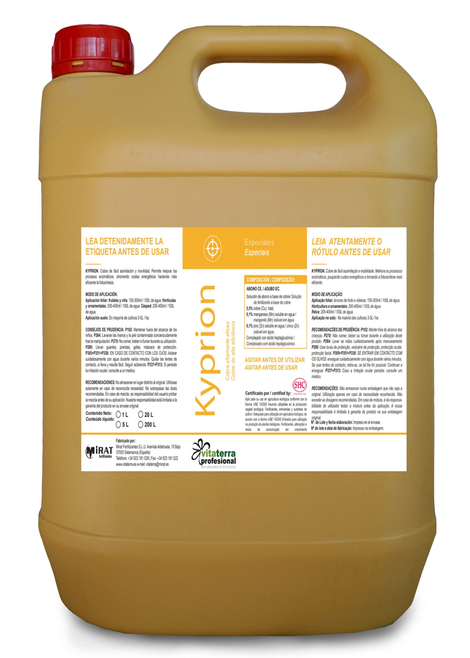 Kyprion 5 literes kannás felszívódó szerves réz⁸